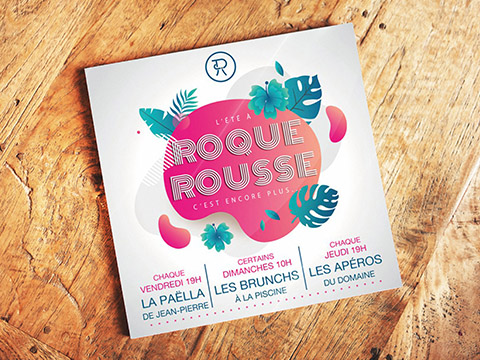 Flyer été pour le Domaine de Roquerousse